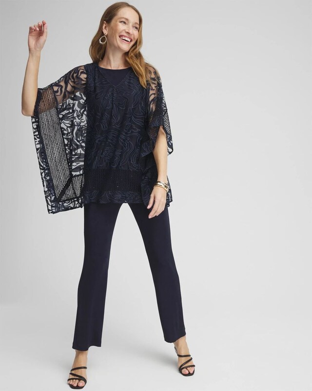 Travelers Collection Burnout Poncho - image 2